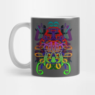 Abstract Symmetrical Colorfull Ribbons Mug